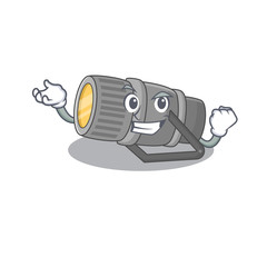Underwater flashlight cartoon character style with happy face