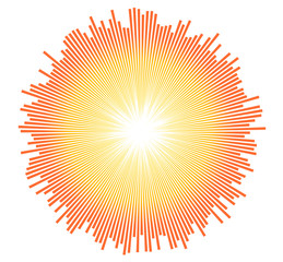 Hot with space rays sun light burst design element06