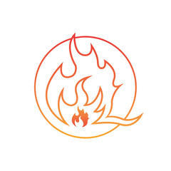 Fire flame vector illustration design template