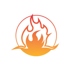 Fire flame vector illustration design template