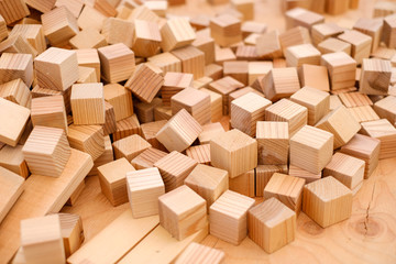 積み木　ブロック　木材　木片　DIY　素材