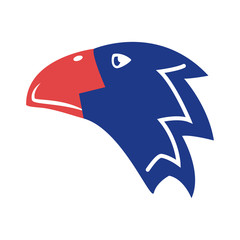 Obraz premium eagle bald silhouette style icon