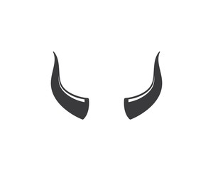 Obraz na płótnie Canvas devil horn,animal horn logo icon vector