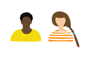 Man and woman icon vector illustration on white background