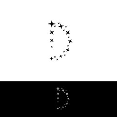 Modern design letter D symbol for element design