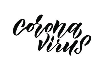 Fototapeta na wymiar Corona Virus Russian Vector Russian Lettering. Medicine Design.
