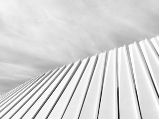 Architecture Square shape building design modern.Arranged in rows.Black and White tone.art with line minimal.