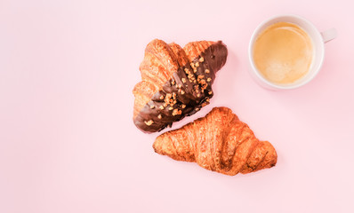 Croissants and coffee.