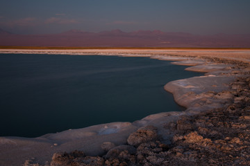 Laguna Colorada, means Red Lake is a shallow salt lake in the southwest of the Altiplano of Bolivia