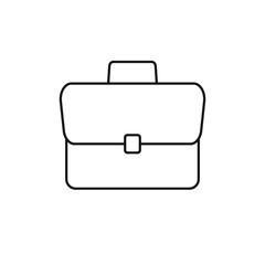 Briefcase line icon, linear style pictogram isolated on white. Suitcase, portfolio symbol.