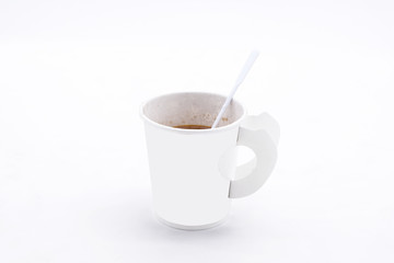paper coffee cup on white background
