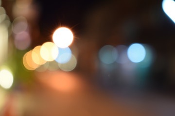 Fototapeta premium Nighttime multicolored bokeh and blurry images
