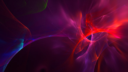 3D rendering abstract colorful fractal light background