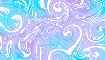 Abstract neon fluid trending background. Smooth twisted lines. Smoky swirls, wave flow water. 