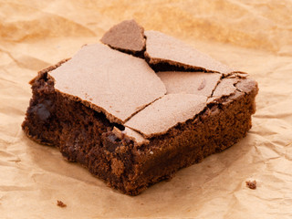 Chocolate Brownie on baking paper