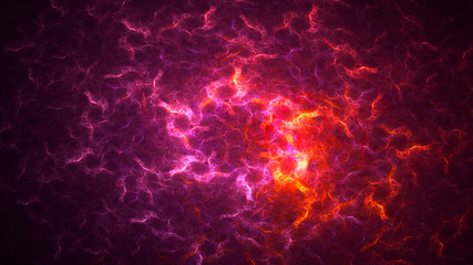 3D rendering abstract red fractal light background