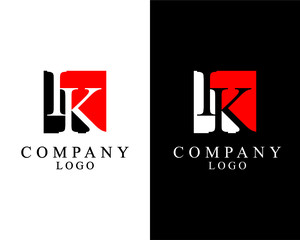 IK, KI logo Letter square shape logo vector for company identity.
