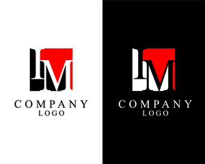  IM, MI logo Letter square shape logo vector for company identity.