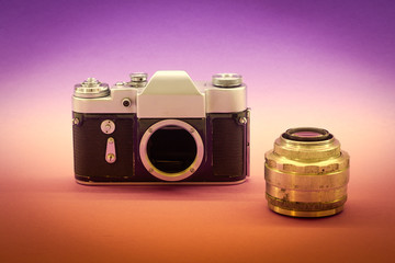 Old soviet film camera