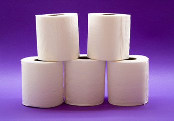 Rolls of toilet paper