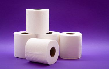 Rolls of toilet paper