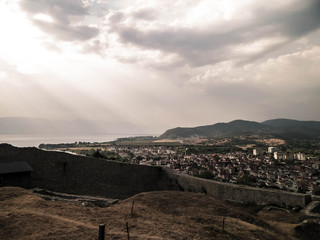 Ochrid City seen from Tsar Samuel's Fortress.