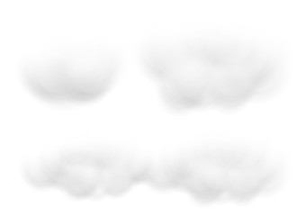 Realistic white cloud vectors isolated on white background, Fluffy cubes like white cotton wool ep29