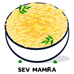 Sev mamra indian Gujarati Food Vector