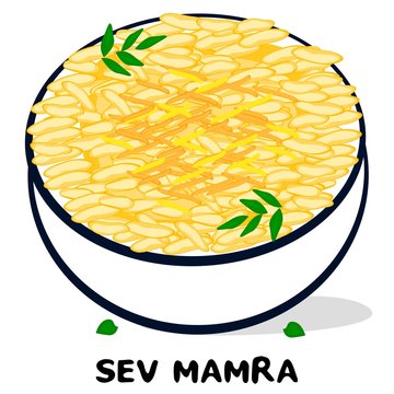 Sev mamra indian Gujarati Food Vector