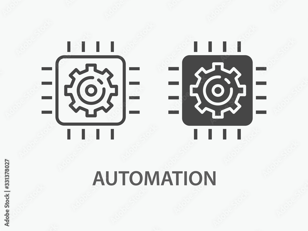 Poster automation icon. vector illustration for graphic and web design.