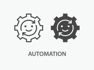 Automation icon. Vector illustration for graphic and web design.