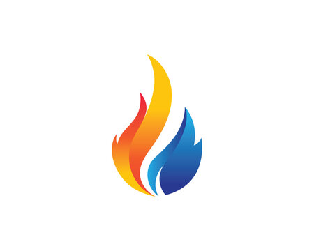 Fire flame Logo Template vector icon Oil, gas and energy logo