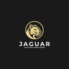 Vector Logo Illustration Jaguar Head Vintage Badge Style. © Artnivora