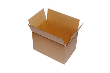 cardboard box isolated on white background 