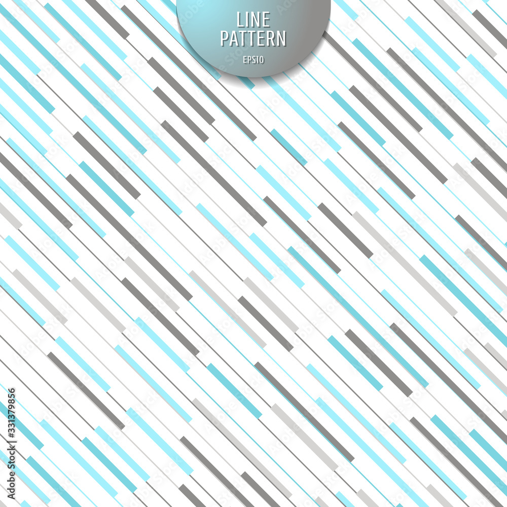 Poster abstract stripe blue and gray diagonal lines pattern on white background.
