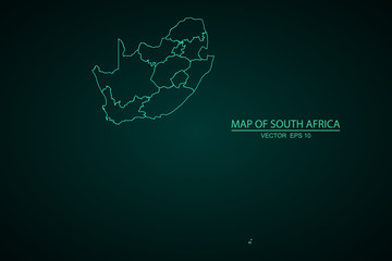 southAfrica map - blue pastel graphic background, Blue and Pink polygonal shape vector illustration on white background. Vector illustration eps 10. - Vector