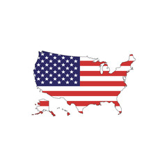 USA icon isolated. Symbol, logo illustration for mobile concept and web design.