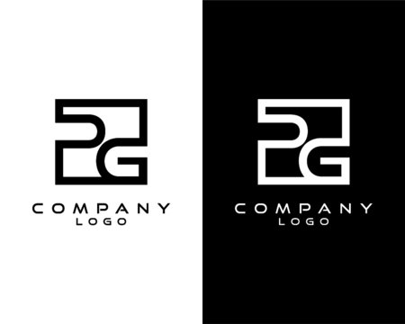 PG, GP Letters Logo Design. Simple and Creative Letter Concept Illustration vector