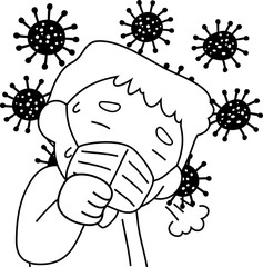 Men infected with the new coronavirus outline