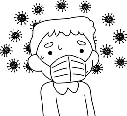 Men infected with the new coronavirus outline