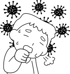 Men infected with the new coronavirus outline