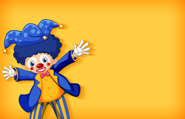 Background template design with happy clown
