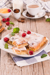 Bougatsa - Greek puff pastry with cream.