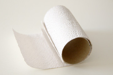 toilet paper roll close up