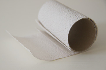 toilet paper roll close up