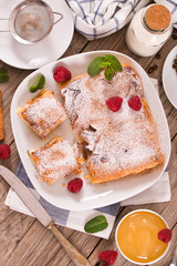 Bougatsa - Greek puff pastry with cream.