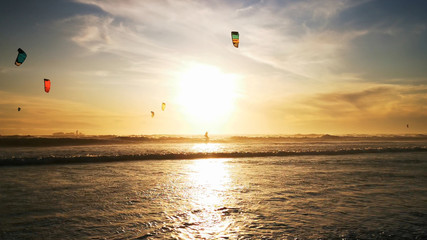 Kite Surf Table Mountain Landscape Cape Town, South Africa
