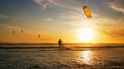 Kite Surf Table Mountain Landscape Cape Town, South Africa