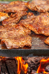 steak on marble barbeque