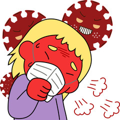 White woman infected with the new coronavirus